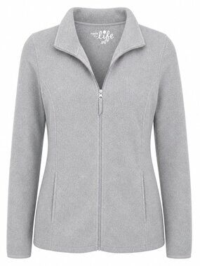 Made for life Cozycore Casual Full Zip Gray Fleece Jacket Medium